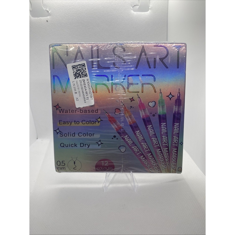 12 Color Nail Art Markers for Gel Nails DIY Nail Art Marker 3D Nail Polish Pen
